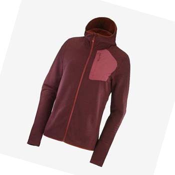 Sudadera Con Capucha Salomon ESSENTIAL LIGHTWARM HOODED Mujer Rojos | MX 2505ILH